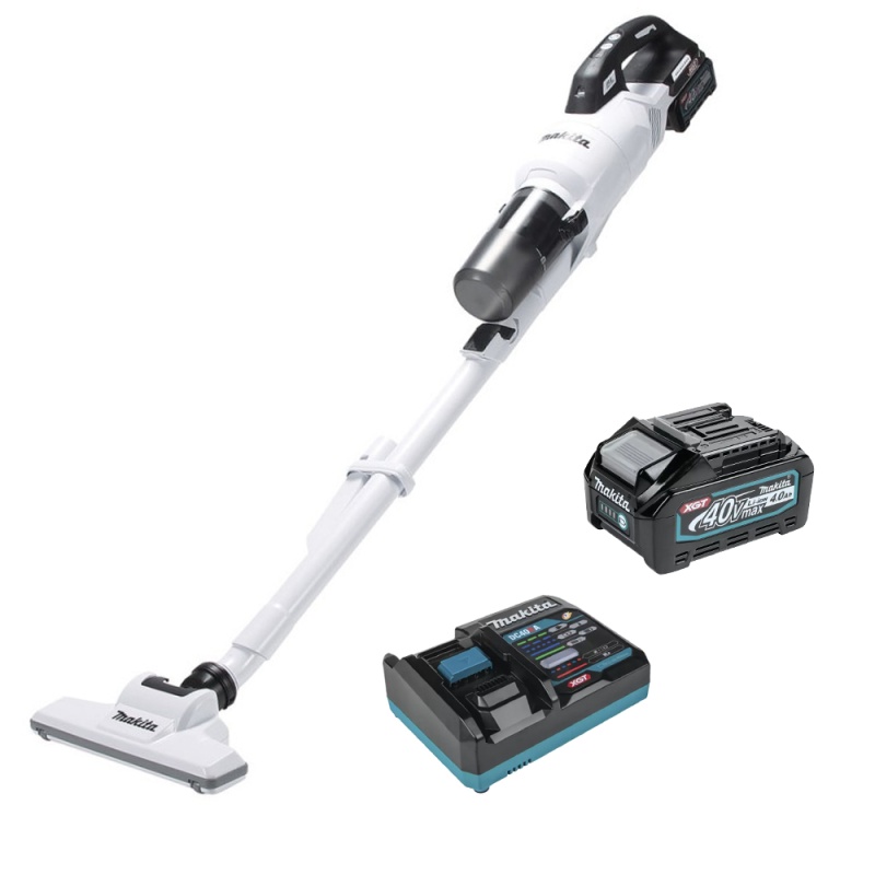 Aspiradora con Acumulador 40V XGT BL 250ml + Batería 4.0 Ah + Cargador Makita CL003GZ10-4.0E