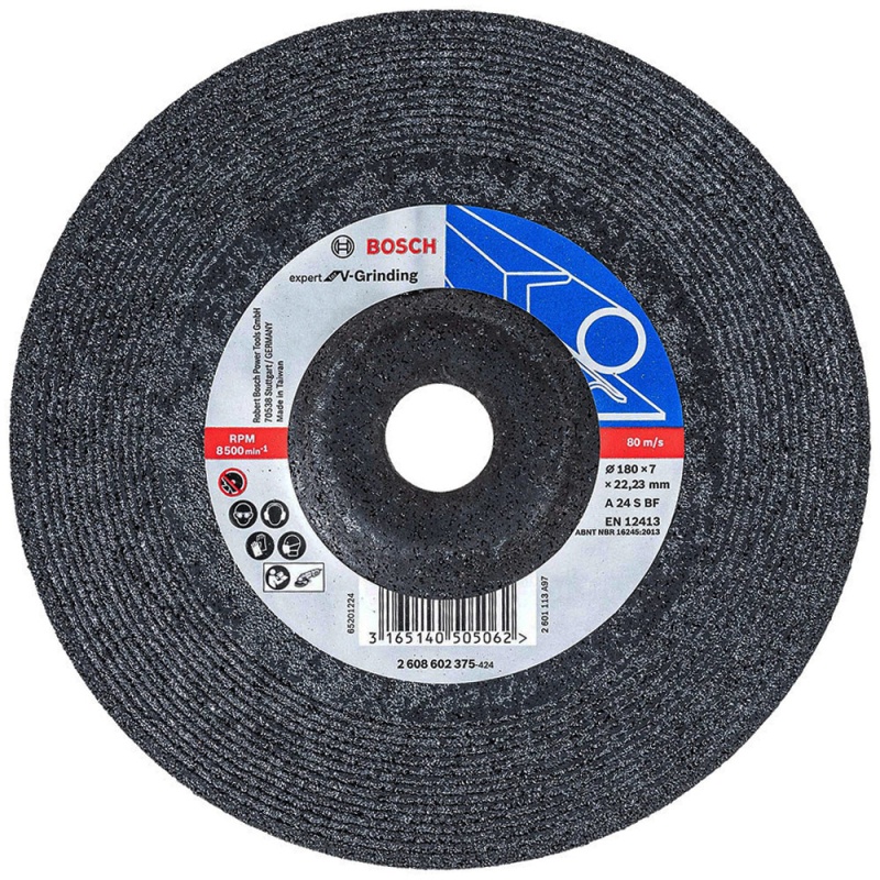 Disco de Desbaste 7" x 7mm x 7/8" para Metal Bosch 2608.602.375-000