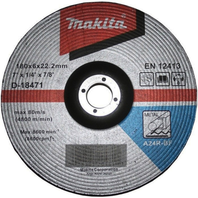 Disco de Desbaste 7" x 6mm x 7/8" para Metal Makita D-18471