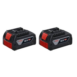 Amoladora Angular 5" 18V Brushless Incl 2 Bat 4.0 Ah + Carg Bosch GWS 18V-8