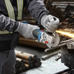 Amoladora Angular 5" 18V Brushless Incl 2 Bat 4.0 Ah + Carg Bosch GWS 18V-8