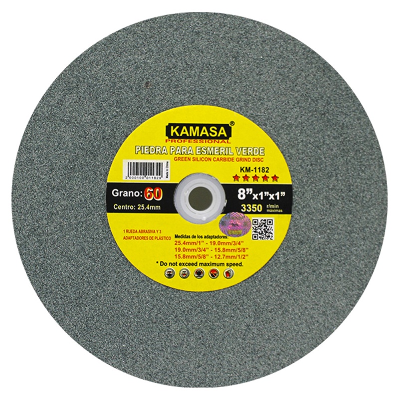 Piedra Abrasiva 8" x 1" x 1" Grano 60 Kamasa KM1182
