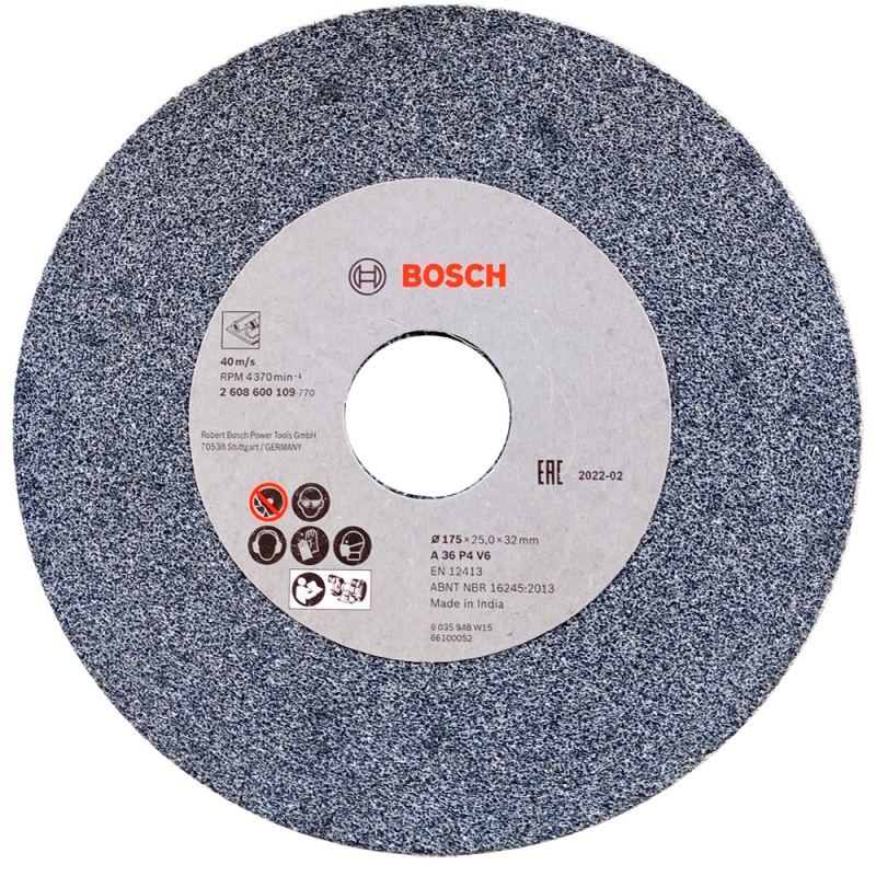 Piedra Abrasiva 175 x 25 x 32mm Grano 36 Bosch 2608.600.109-000
