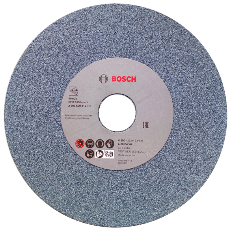 Piedra Abrasiva 8" x 25 x 32mm Grano 60 Bosch 2608.600.112-000