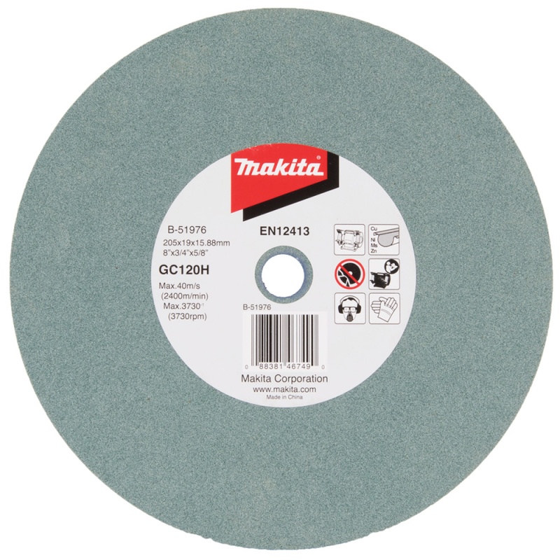 Piedra Abrasiva 8" x 19mm x 5/8" Grano 120 Makita B-51976