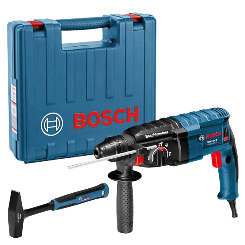 Rotomartillo SDS Plus 820W 2.7J GBH 2-24 D + Martillo Manual 500 Gr Bosch