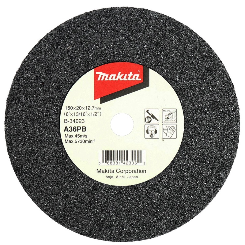 Piedra Abrasiva 5" x 20mm x 1/2" Grano 36 Makita B-34023