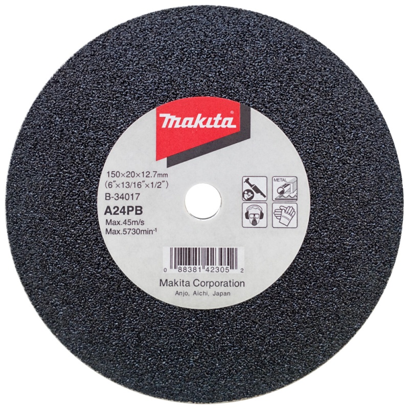 Piedra Abrasiva 6" x 20mm x 1/2" Grano 24 Makita B-34017