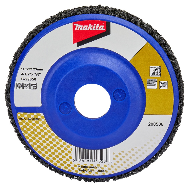 Disco de Vellón 4 1/2" x 7/8" para Metal y Acero Inoxidable Makita B-29050