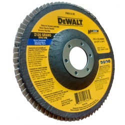 Disco Flap 4 1/2" x 7/8" Grano 120 para Metal y Acero Inoxidable Dewalt DW8310-BR