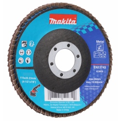 Set 30 Discos Flap 4 1/2" (115 mm) Grano 40 - 80 - 120 para Metal Makita D-82046