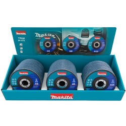 Set 30 Discos Flap 4 1/2" (115 mm) Grano 40 - 80 - 120 para Metal Makita D-82046