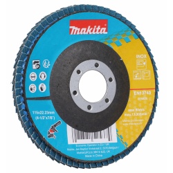 Set de Discos Flap 4 1/2" x 7/8" Metal y Acero Inoxidable 30 Und. Makita D-82030