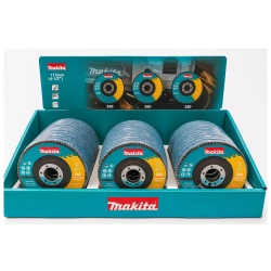Set de Discos Flap 4 1/2" x 7/8" Metal y Acero Inoxidable 30 Und. Makita D-82030