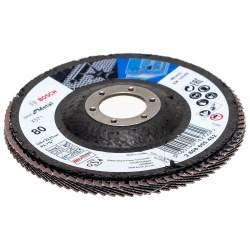 Disco Flap 4 1/2" x 7/8" Grano 80 para Metal y Acero Inoxidable Bosch 2608.605.452-000