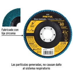 Disco Flap 4 1/2" x 7/8" Grano 60 para Metal Pretul 22351