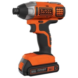 Atornillador de Impacto 1/4" Hex 20V Inc 1 Bat y Carg Black & Decker BDCI20C