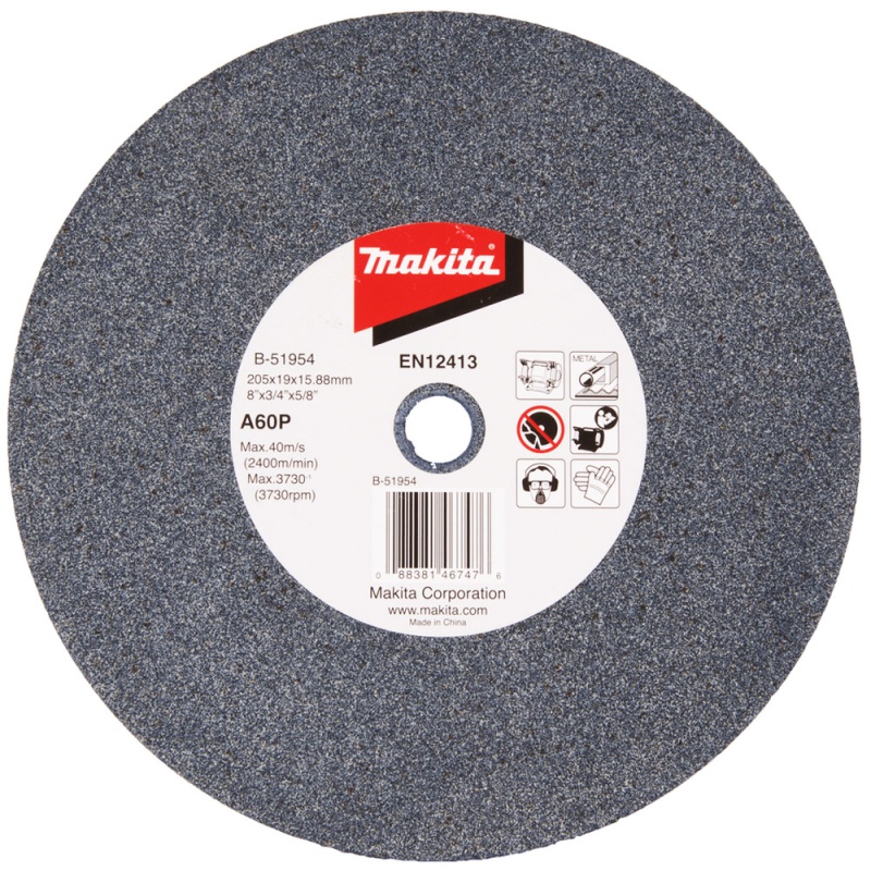 Piedra Abrasiva 8" x 19mm x 5/8" Grano 60 Makita B-51954