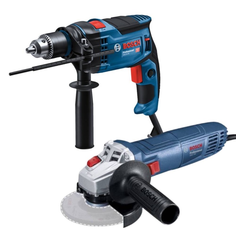 Taladro Percutor 1/2" 850W GSB16 + Amoladora 4 1/2" 710W GWS700 Bosch 0615.A00.2G3-000