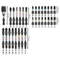 Set de Accesorios para Atornillar PRO Impact 31 Piezas Bosch 2608.521.U71-000