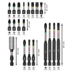 Set de Accesorio para Atornillar PRO Impact 20 Piezas Bosch 2608.521.U74-000