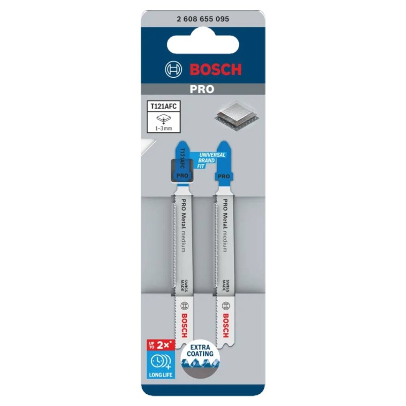 Hoja de Calar para Acero Corte Recto 2 Und Bosch T121AFC 2608.655.095-000