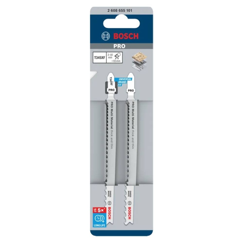 Hoja de Calar Multimaterial Corte Recto 2 Und Bosch T345XF 2608.655.101-000