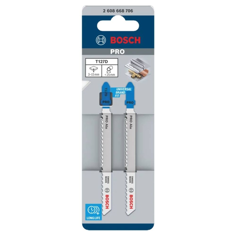 Hoja de Calar para Aluminio / Met. No Ferrosos Corte Recto 2 Und Bosch T127D 2608.668.706-000