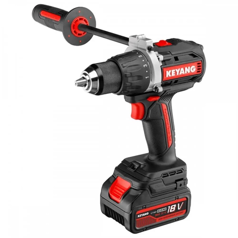 Taladro Percutor 1/2" 20V 100 Nm Inc 2 Bat 5 Ah y Carg Keyang DM20BLH-100E