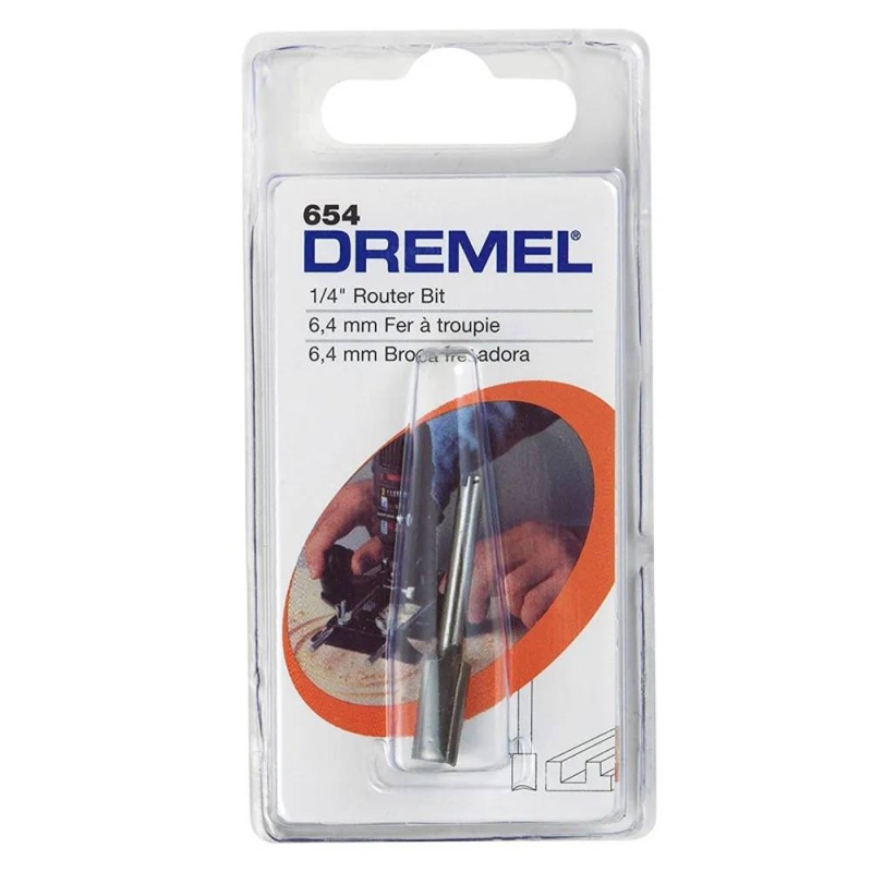 Fresa Recta Cilindrica 1/4" 654 Dremel 2615.065.4AC-000