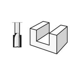 Fresa Recta Cilindrica 1/4" 654 Dremel 2615.065.4AC-000