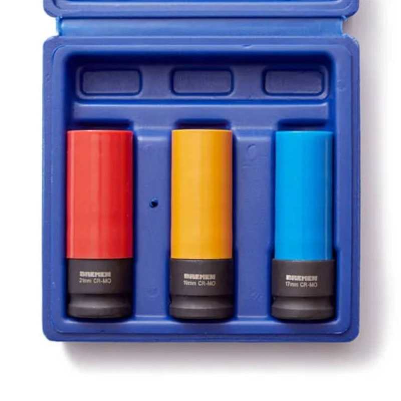 Juego de Dados de Impacto Hexagonal Largos 1/2" 3 Piezas Bremen 5605