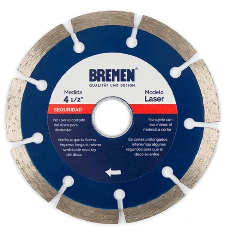 Disco Diamantado Segmentado 4 1/2" para Concreto Bremen 4526
