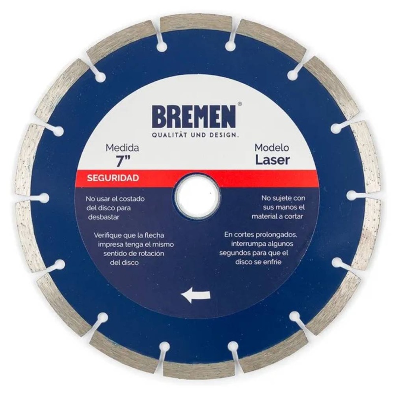 Disco Diamantado Segmentado 7" para Concreto Bremen 4529