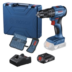 Nivel Láser Comb. Verde 15M GCL 2-15 G + Tal Percutor 1/2" 18V Brushless + Set 23 pzs Bosch GSB 185-LI 0601.066.J00-006