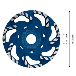 Vaso Diamantado para Concreto 125 x 22.23mm Bosch 2608.900.651-000