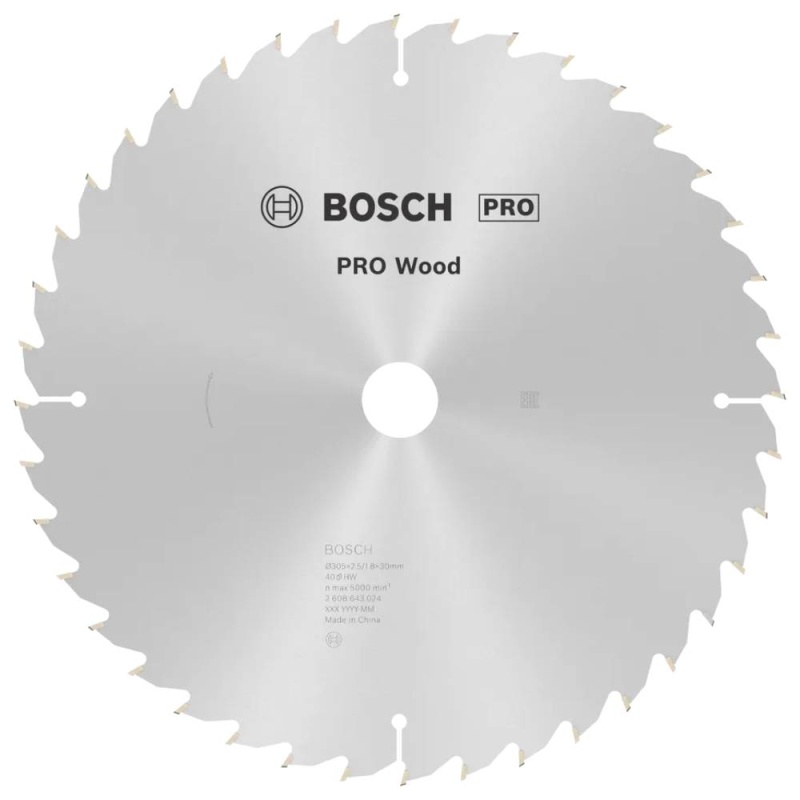 Disco de Sierra para Madera 12" 40 D Bosch 2608.643.024-000