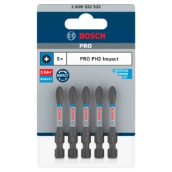 Punta Impact Phillips 55 mm PH2 5Pz Bosch 2608.522.522-000