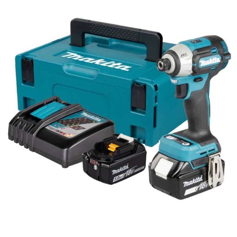 Atornillador de Impacto 1/4" Hex 18V LXT BL 2 Bat y Carg Makita DTD201RTJ