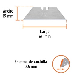 Repuestos para Cutter 60mm con Dispensador 10Pz Truper 16956