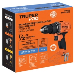 Taladro Percutor 1/2" 20V 55Nm Brushles Baretool Truper 103250