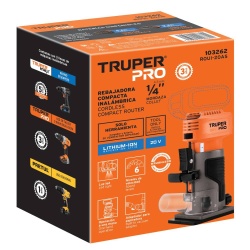 Ruteadora 1/4" 20V 30000Rpm Brushless Baretool Truper 103262