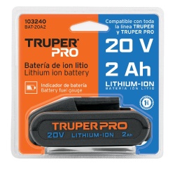 Batería Ion Litio 20V 2,0Ah Truper 103240