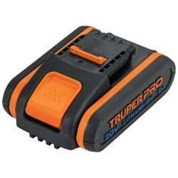 Lijadora Roto-Orbital 5" 20V 103261 + Bateria Ion Litio 20V 2,0Ah 103240 + Cargador 12336 Truper CO-103261