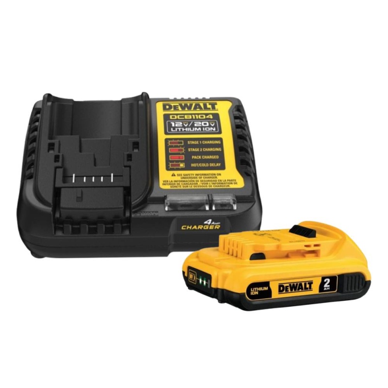 Set de Bateria 2,0 Ah DCB203-B3 + Cargador de Batería 12V / 20V DCB1104-B2 Dewalt DCB203-K1