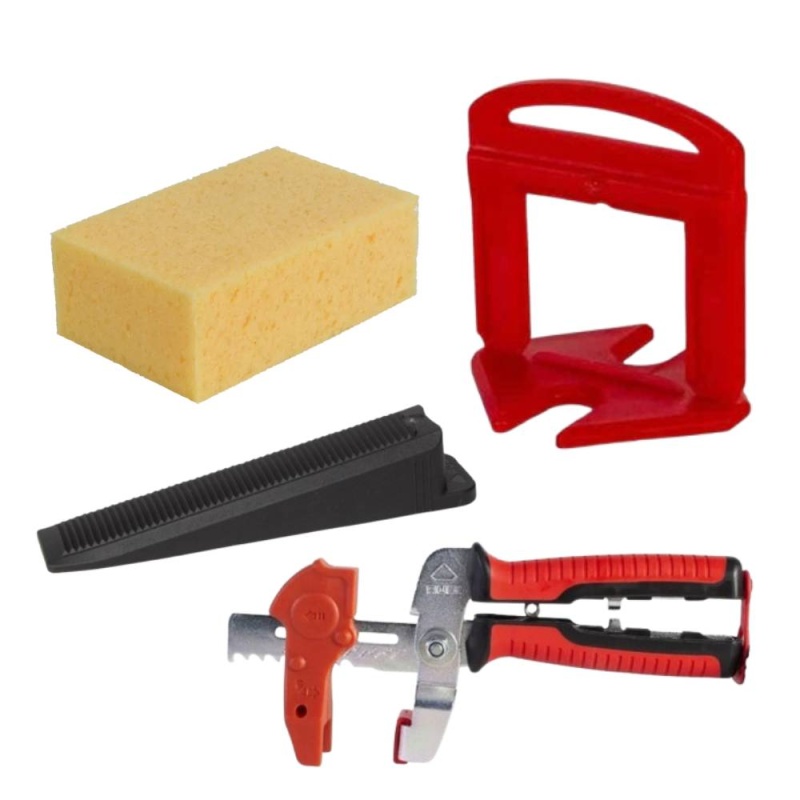 Combo de Esponja Rubinet Plus Super Pro + Cuña + Brida 6-15mm + Tenaza Delta Level Rubi 000001001