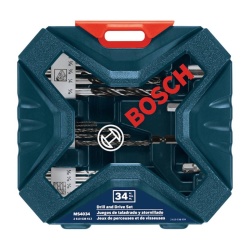 Taladro Percutor 1/2" 750W 57000 gpm GSB 13 RE + Set de Accesorios 34 Pz Bosch 0615.A00.010-000