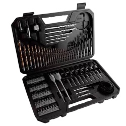 Taladro Percutor 1/2" 18V Brushless Inc 1 Bat y Carg GSB 185-LI + Set Para Taladrar 103 Pz Bosch 0601.9K3.1E1-BOX