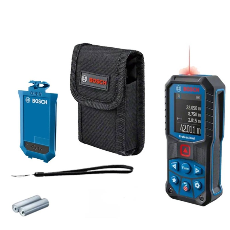 Medidor Distancia Láser 50 Metros GLM 50-22 + Bateria de Iones de Litio 3.7V 1.0ah Bosch 0601.072.S00-BOX