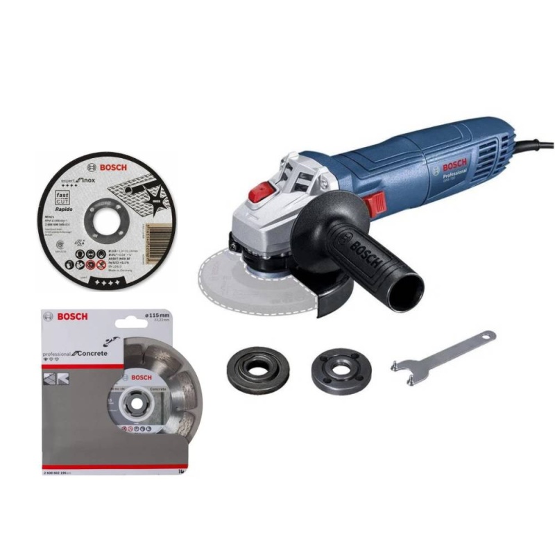 Amoladora Angular 4 1/2" 710W 12000rpm GWS 700 + 5 Disco de Metal + 1 Disco Hormigon Bosch 2610.MK0.054-000